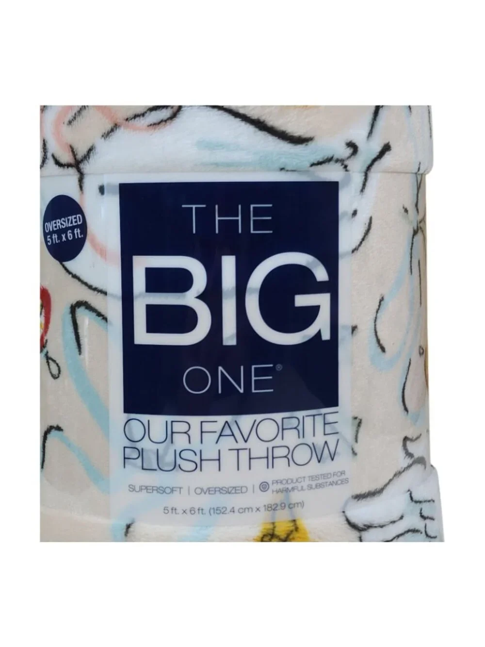 The Big One Nostalgic Plush Throw Oversized Soft Blanket 5ft X 6ft